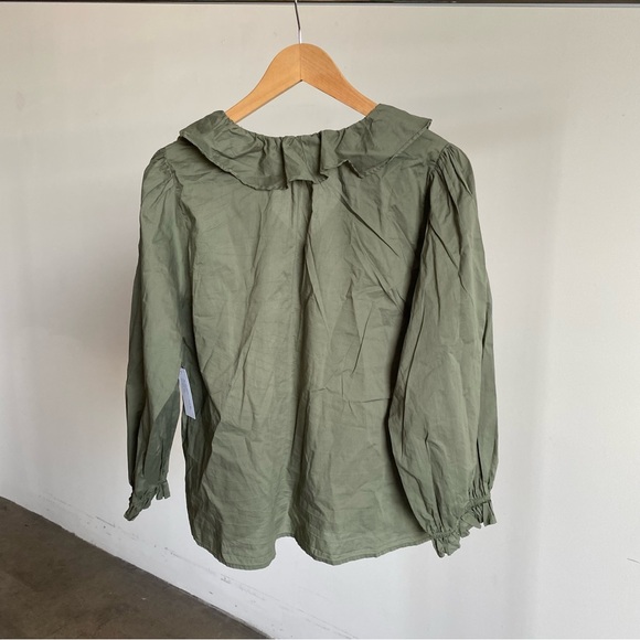 $207 New Green Velvet by Graham & Spencer “Cinthia” Cotton Blouse Sz Small - Picture 10 of 13